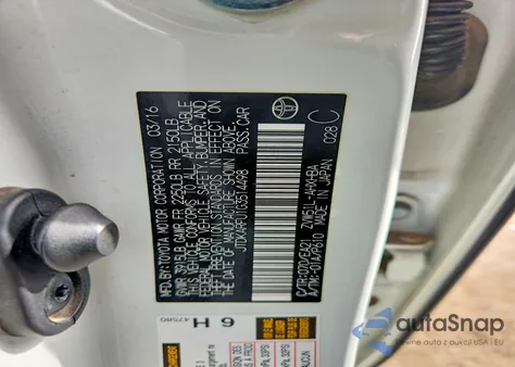2016 Toyota Prius z USA, uszkodzony, nr VIN JTDKARFU1G3514498